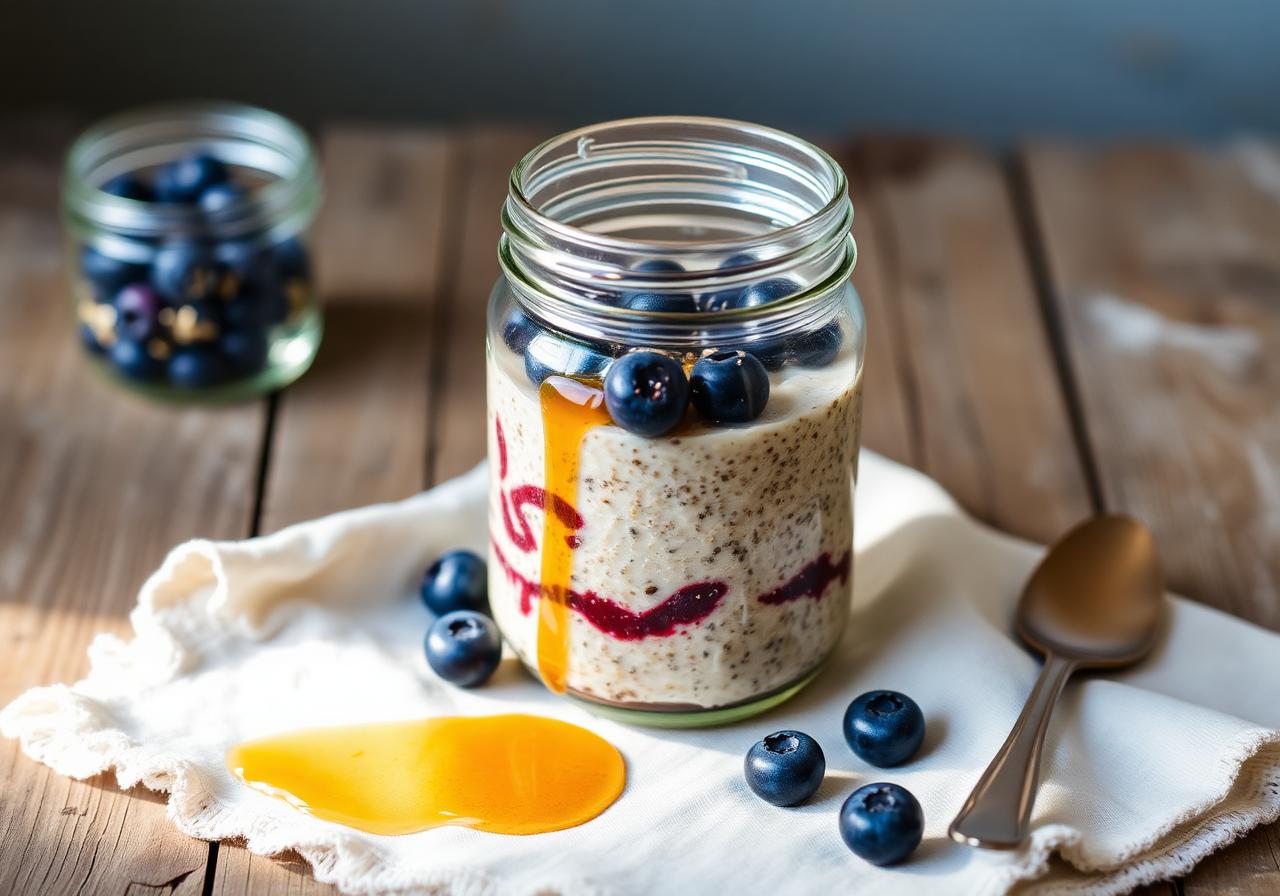 Wild Blueberry Overnight Oats: 5 Minutes Tonight, Breakfast Sorted